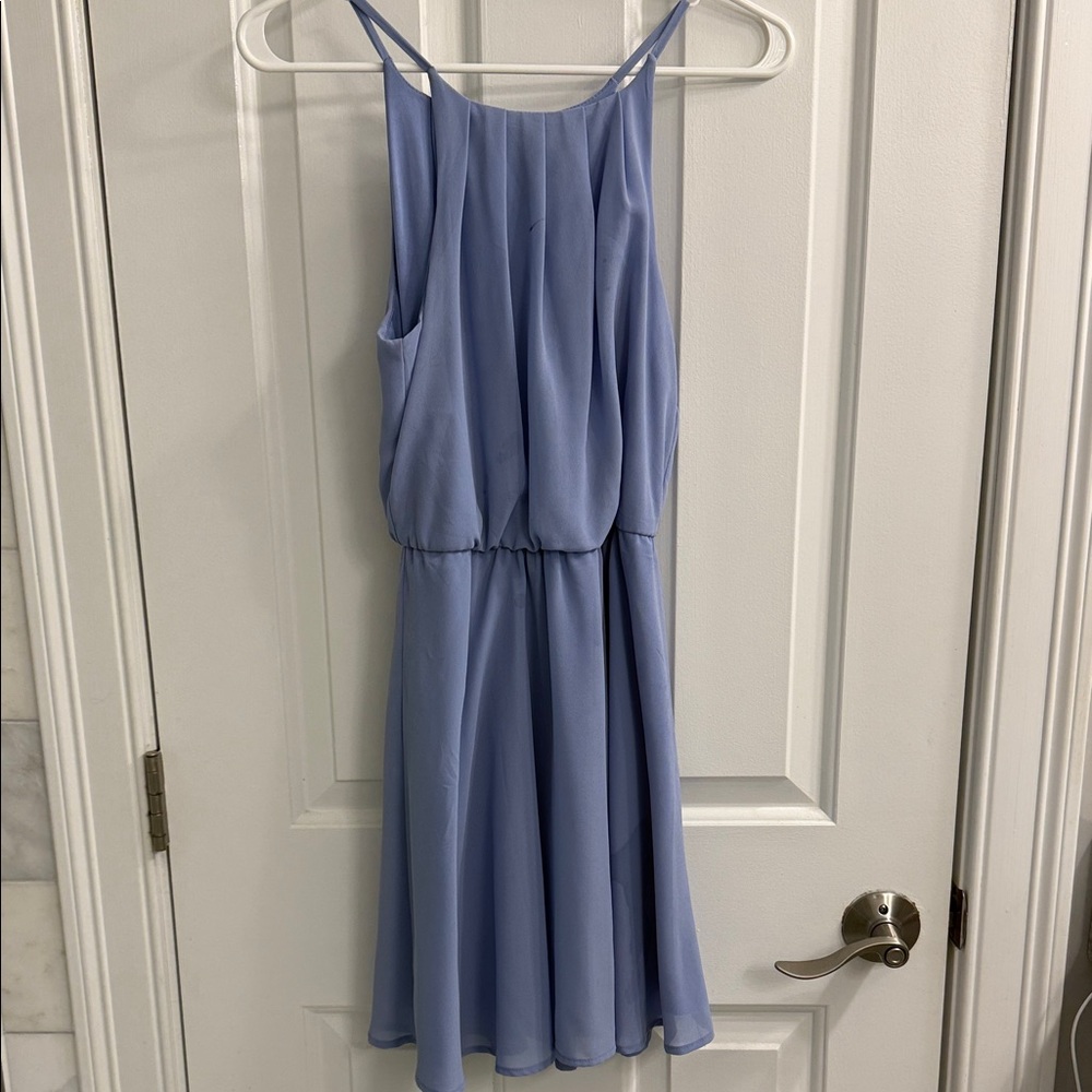 Blue Rain Light Blue Midi Dress